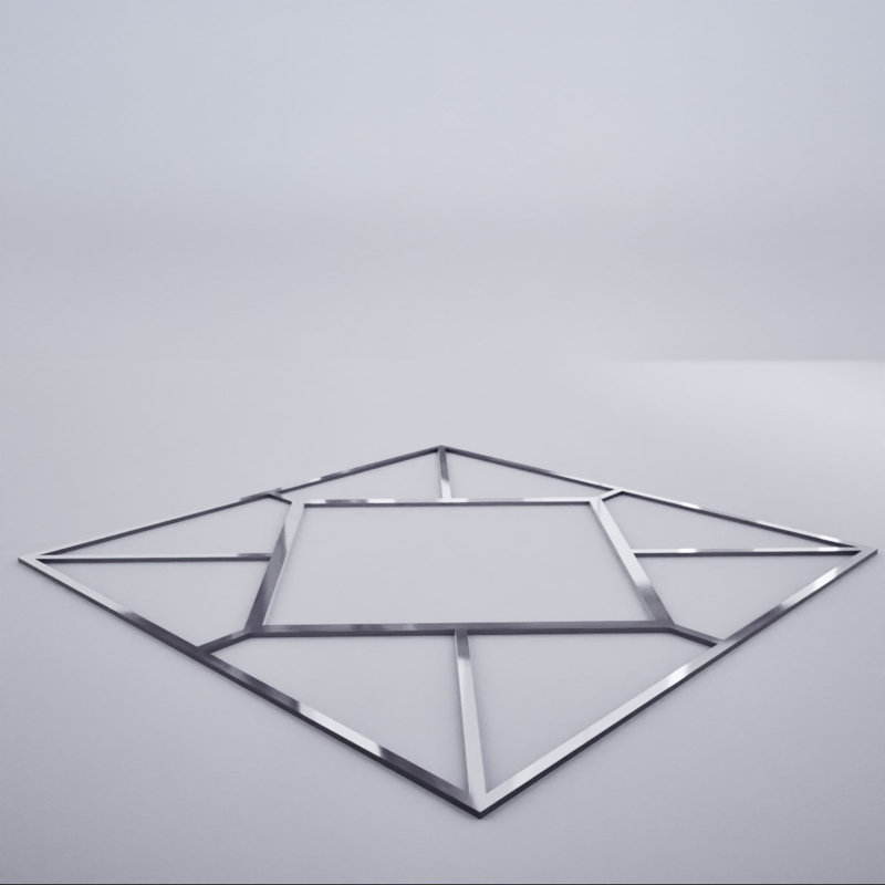 Panneaux muraux décoratifs en acrylique Hudson, moyen, l 15 3/8 po x H 15 3/8 po x T 1/8 po, miroir argent, Miroir argenté
