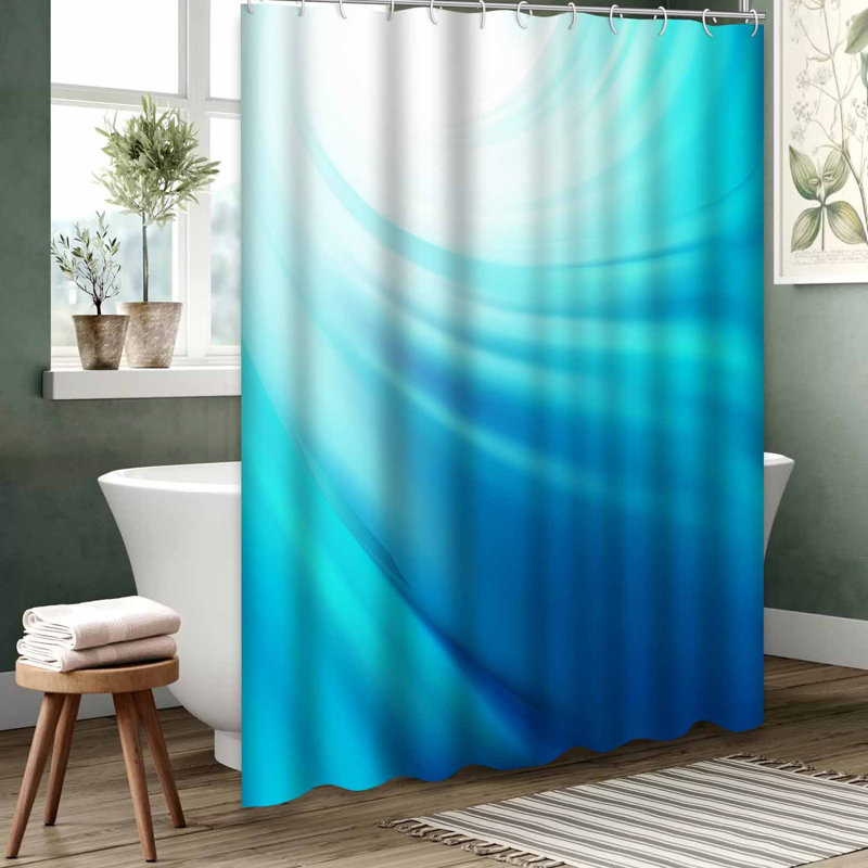 Rideau de douche blanc imperméable, rideaux de douche pour la salle de bain avec 12 crochets, L 72 po x l 72 po