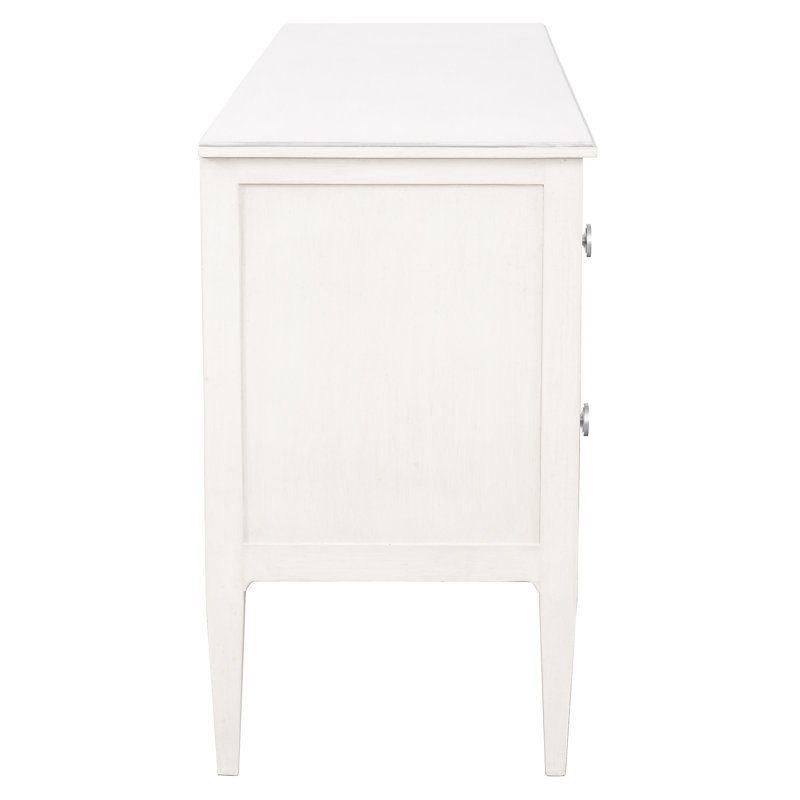 Camille 4 - Drawer Dresser, Linen/Pewter