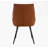 Dining Chairs Set of 2, Camel Faux Leather Dining Room Chair, Metal Kitchen Chairs with Gold Mesh Texture and Black Sanded Legs, Flat Back Upholstered Chair (Camel, Set of 2)-1405357625-1405357627