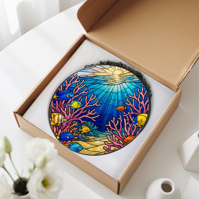 Vitrail de vitrail sous l'eau 12 "H