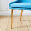 Chaises de salle à manger en tissu de 2, sans accoudoirs, avec structure en acier inoxydable-722119553