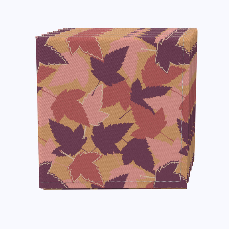 Cotton Twill Floral Square Napkin