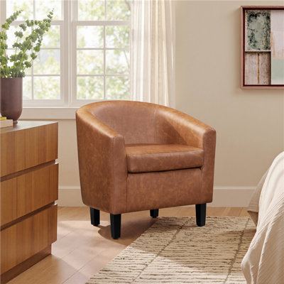 Fauteuil demi-tonneau avec fauteuil club demi-tonneau Seldon
