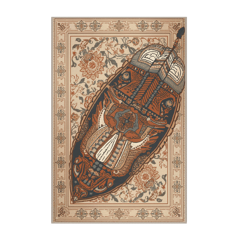 Tapis oriental doux et moelleux Delmont, 6x9