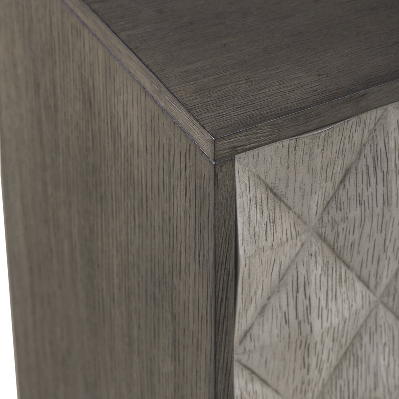 Prism 82'' Gray and Brown Media Console with Cabinets
