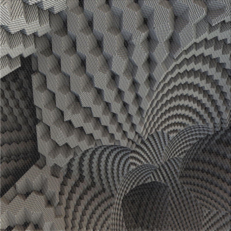 Tapis zone grise à motifs, Rectangle 5 pi x 7 pi
