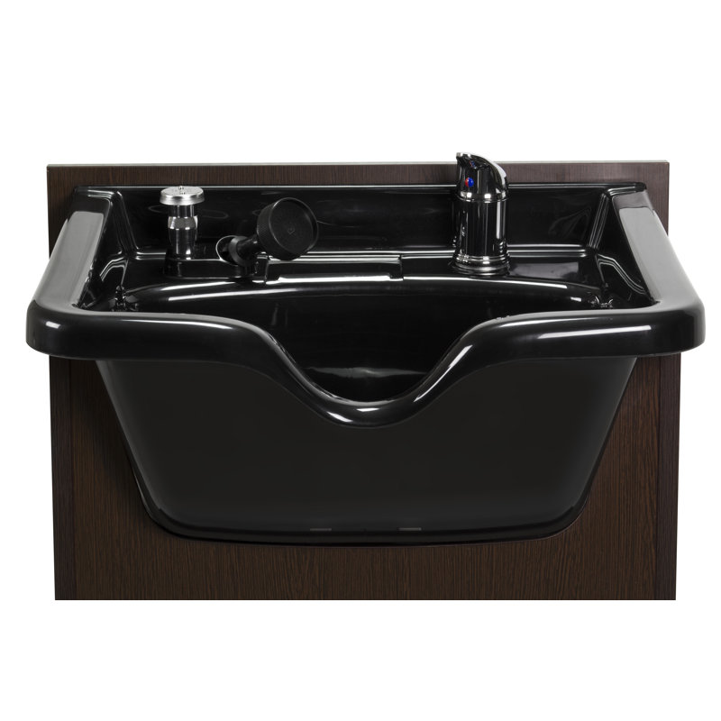 18'' W Wall Shampoo Sink, Black