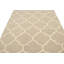 Tapis rectangulaire en laine touffeté à la main 5 x 8 crème et beige
