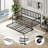 Twin Daybed With Trundle, Metal Trundle Bed, Sofa Bed Frame With Heavy Duty Metal Slats Sppports, Space Saving, For Living Room, Bedroom And Guest Room