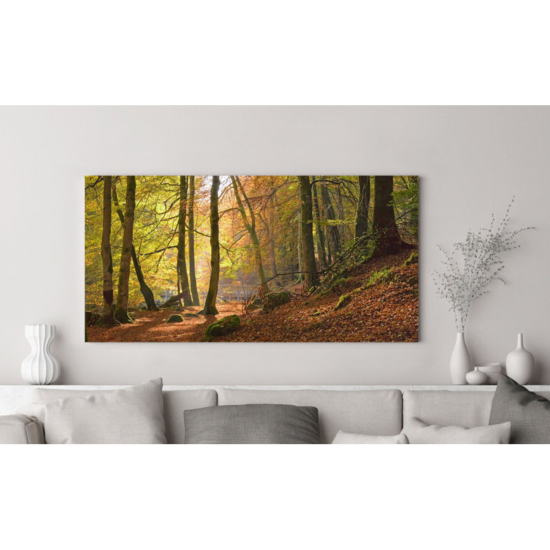 Autumn Beech Woods 1 Piece Wrapped Canvas Wall Art, 35 cm H x 70 cm W