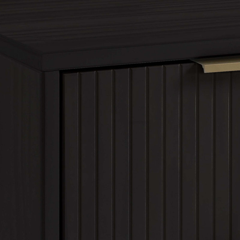 Granville 18" Nightstand In Black (2-Drawer), Black