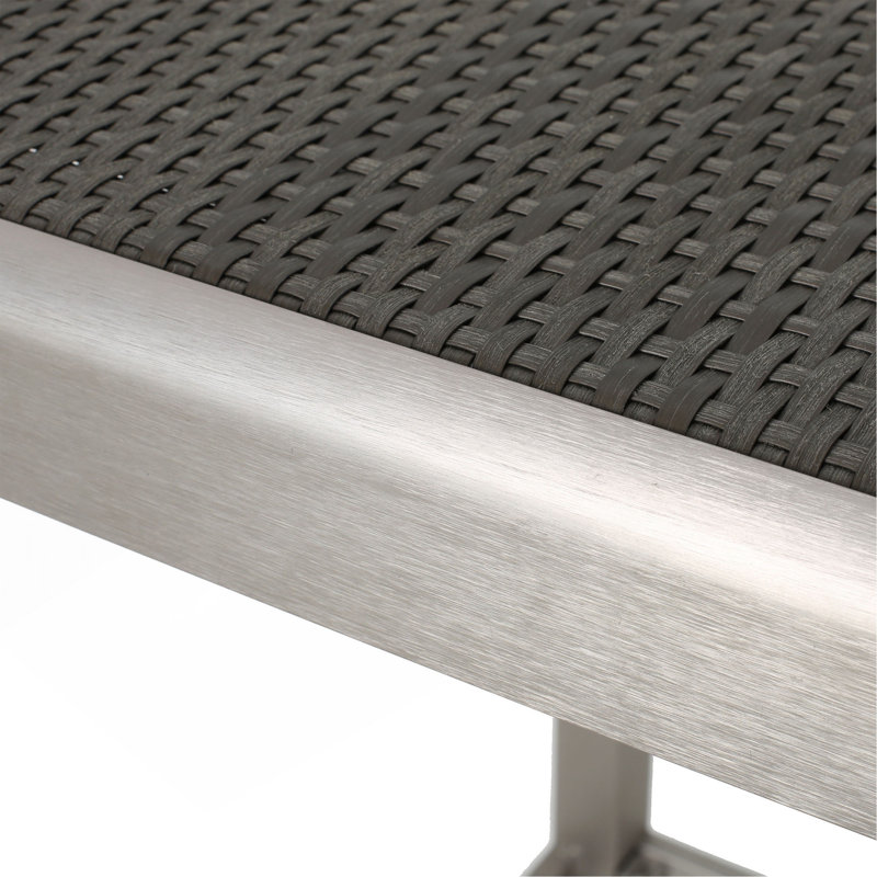Table de bar d'extérieur en aluminium 43 po, Gris foncé