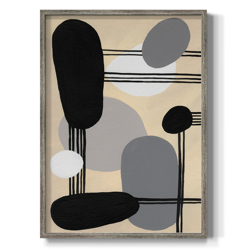 «Interconnected Shapes I», reproduction encadrée - bois massif, H 15 po x l 12 po
