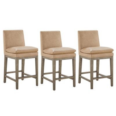 Bethea Leather Upholstered Counter Stool