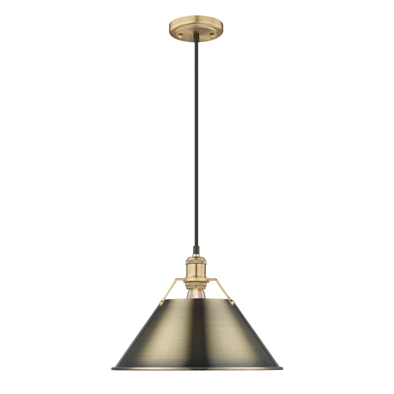 Weatherford 1 - Light Pendant, Brushed Champagne Bronze, Aged Brass, 131.5" H x 14" W x 14" D