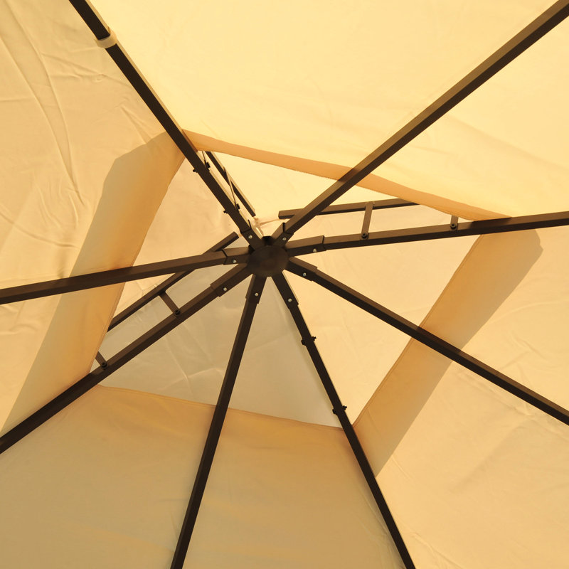 Pavillon de jardin en fer 10 'X pour jardin avec rideaux d'intimité