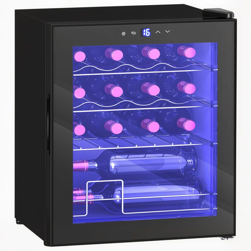 HOMCOM Single Zone 43cm Freestanding 16 Bottle