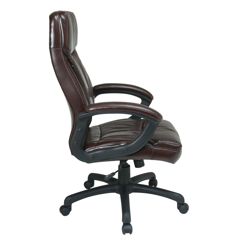 Fauteuil de direction Hathaway, Deux-tons, Similicuir moka