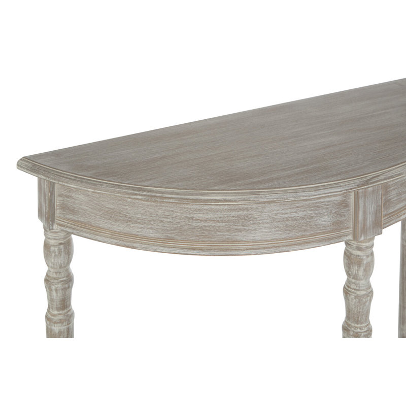 80cm Solid Wood Top Console Table, Natural Wood