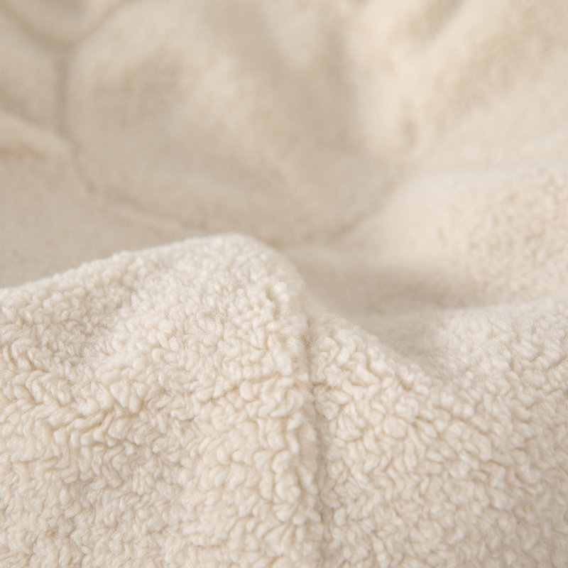 Fauteuil à billes en coton Classic, Petit, Sergé de coton naturel Sherpa