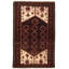 Tapis décoratif en laine noué à la main de conception unique noué à la main anatolian rouge/beige 3 pi 10 po x 6 pi 7 po