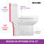 Poseidon one-piece compact toilet, powerful and quiet dual flush, space-saving design, round comfort height-64620267