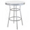 Werner Glossy White And Chrome Round Bar Table