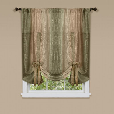 Panneau de rideau simple semi-transparent Aldreda