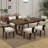 Solid Wood Dining Table Set Farmhouse Extendable Dining Table And Upholstered Chair For Dining Room/Kitchen-110843353-110843346-110843348
