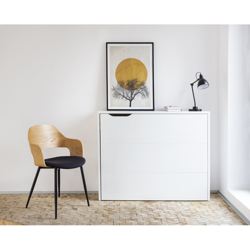WORK CONCEPT 115Cm W L-Shape Executive Desk, White Matt, Right