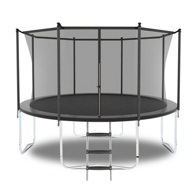 16FT Trampoline With Safety Enclosure Net, Outdoor Trampoline With Heavy Duty Jumping Mat And Spring Cover Padding For Kids And Adults -  Petal Perfecto, PFTTPN-W2031S00002