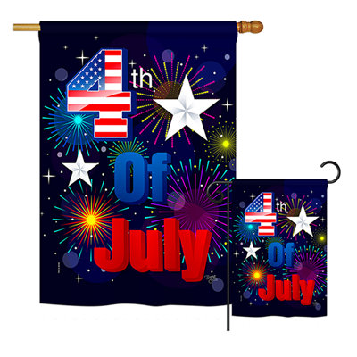 Pimm Double Sided Polyester Independence Day Garden Flag