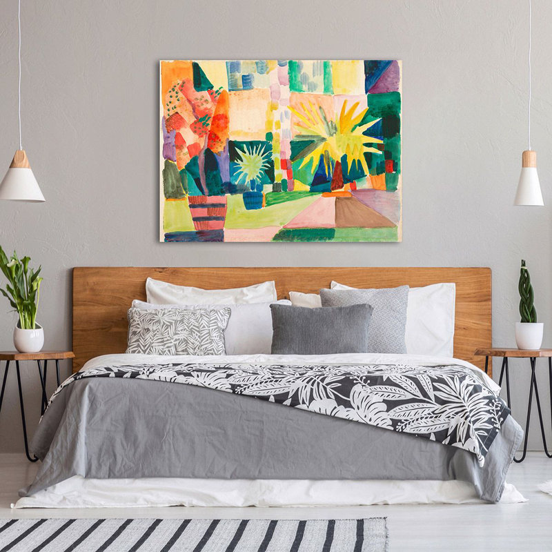 Garden on Lake Thun 1 Piece Wrapped Canvas Painting, 70cm H x 100cm W x 4cm D