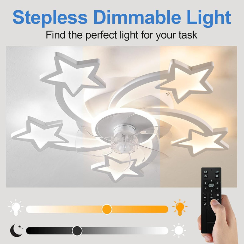 Modern Star Ceiling Light With Fan