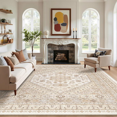 Area Rugs for Living Room,Non-Slip Washable Rugs, Stain Resistant Home Decor Rug