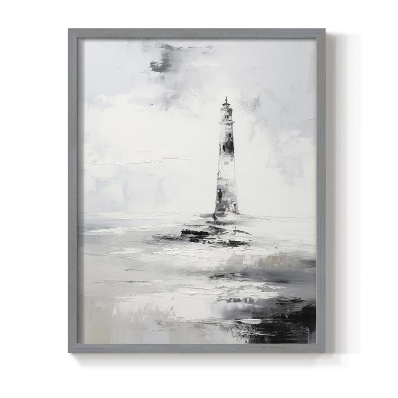 NAUTICAL Series Dxxxxi, reproduction encadrée - bois massif, H 30 po x l 24 po, Gris