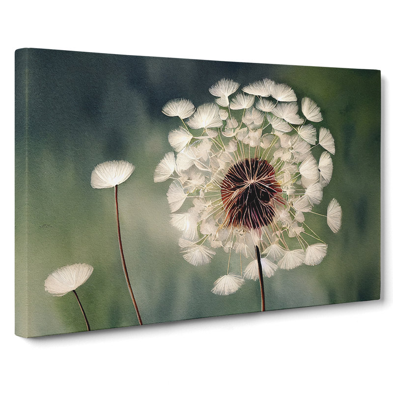 Fascinating Dandelion Flowers - Wrapped Canvas, 40cm H x 60cm W x 3cm D