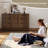 Fluted 3 Drawer Dresser,Modern Storage Cabinet,Wood Chest Of Drawers for Bedroom & Living Room