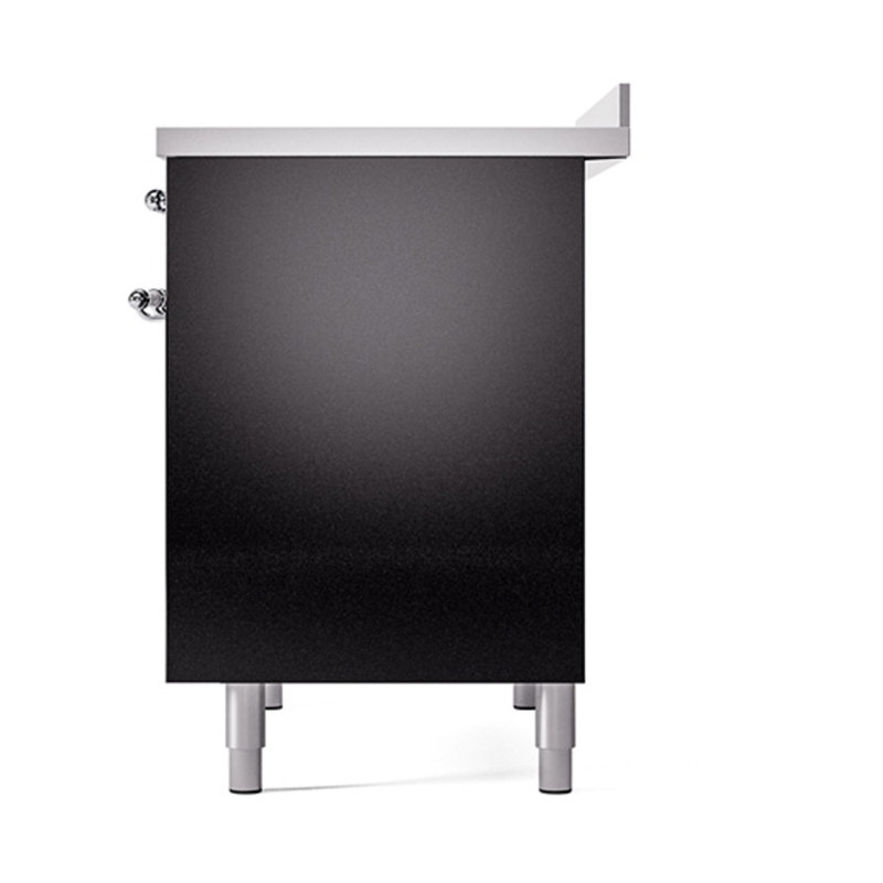ILVE Nostalgie II Noblesse 40 po à induction, Glossy Black/Chrome