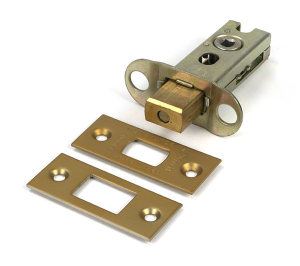 Aged Brass 2½" Heavy Duty Tubular Deadbolt, Polished Brass
