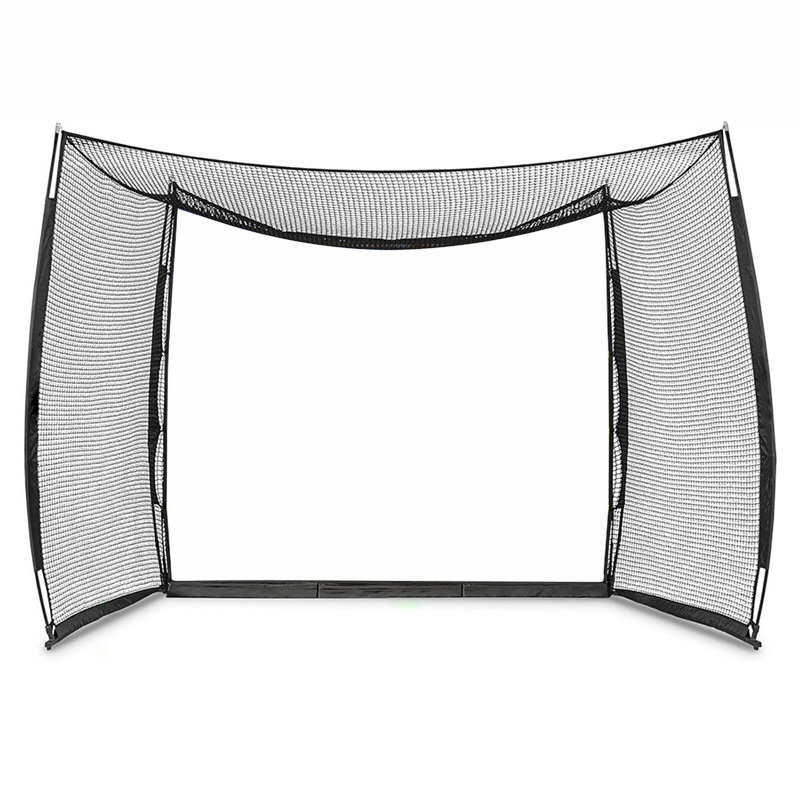 Cage de practice Yunic Range Cage 3 m x 2,4 m avec filet de frappe et cadre en fibre de verre pour l'entraînement de golf en intérieur, garage ou jardin.