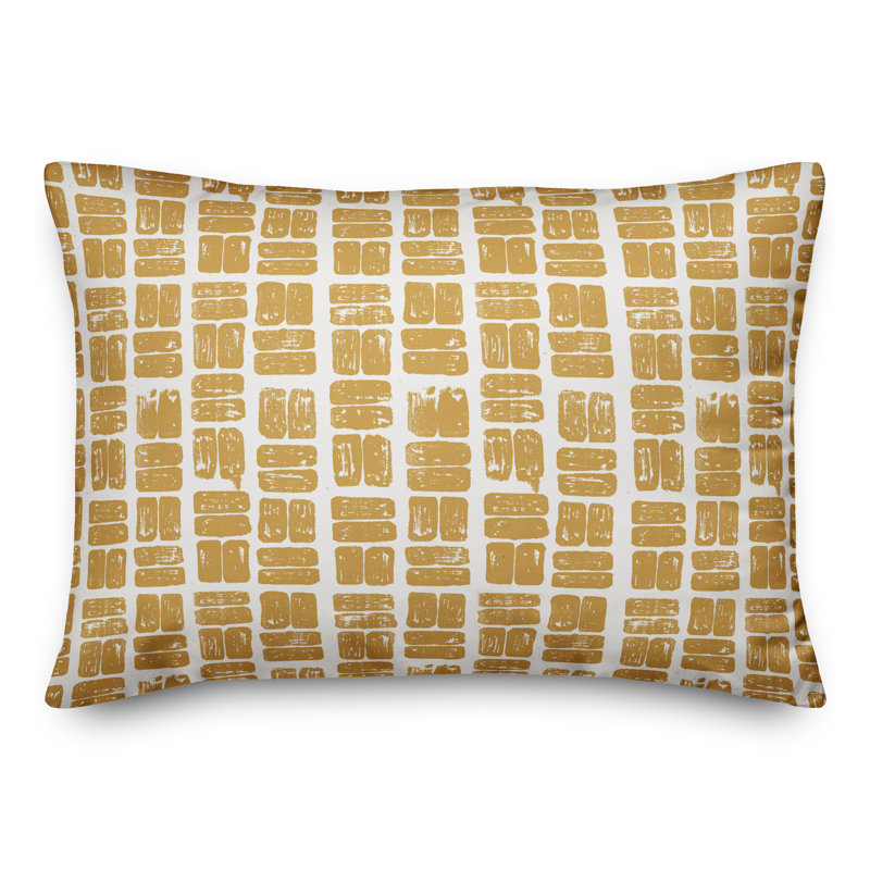  Housse de coussin rectangulaire et insert, Moutarde