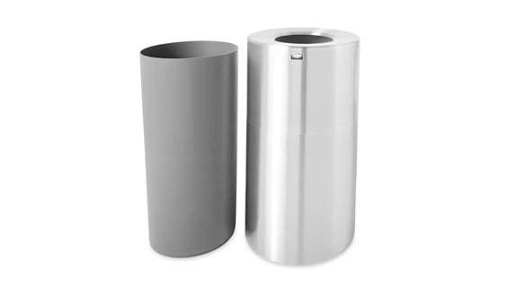Poubelle 35 gallons avec réceptacle 2 pièces
