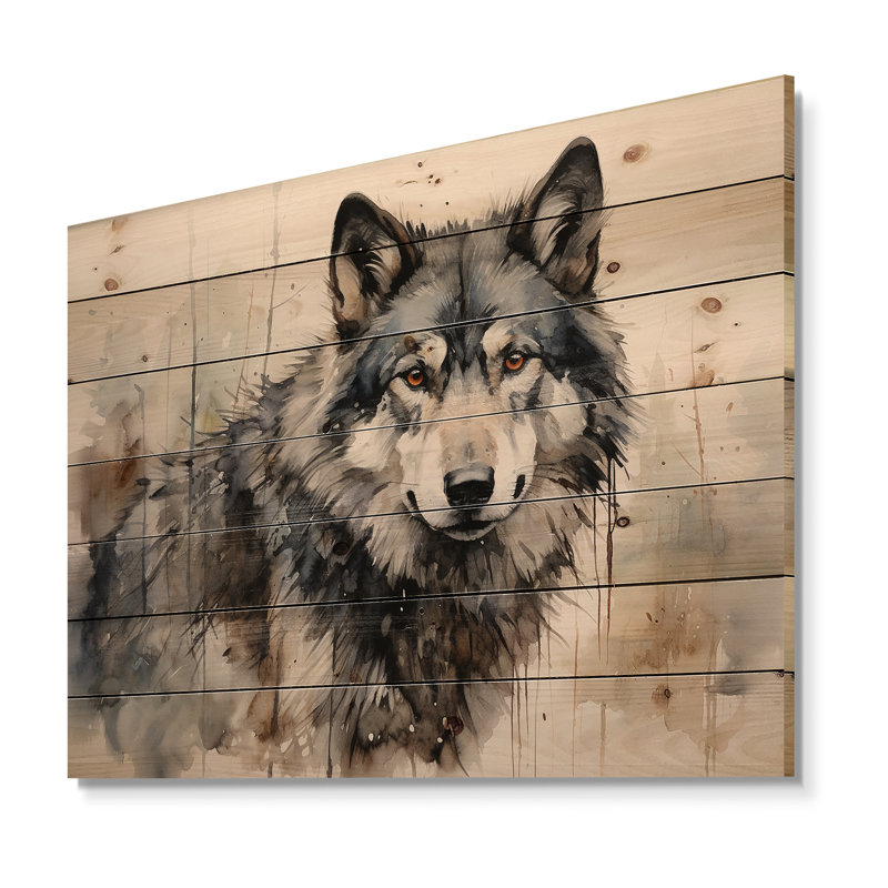 Ghantoli - Décoration murale animaux en bois sur bois de pin naturel, H 30 po x l 40 po