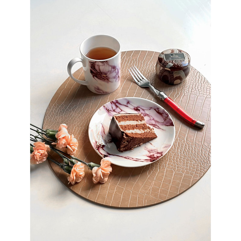Marble Bone China Appetizer Plate