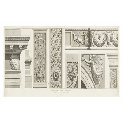 Antique Architectural Details V - Wrapped Canvas Print