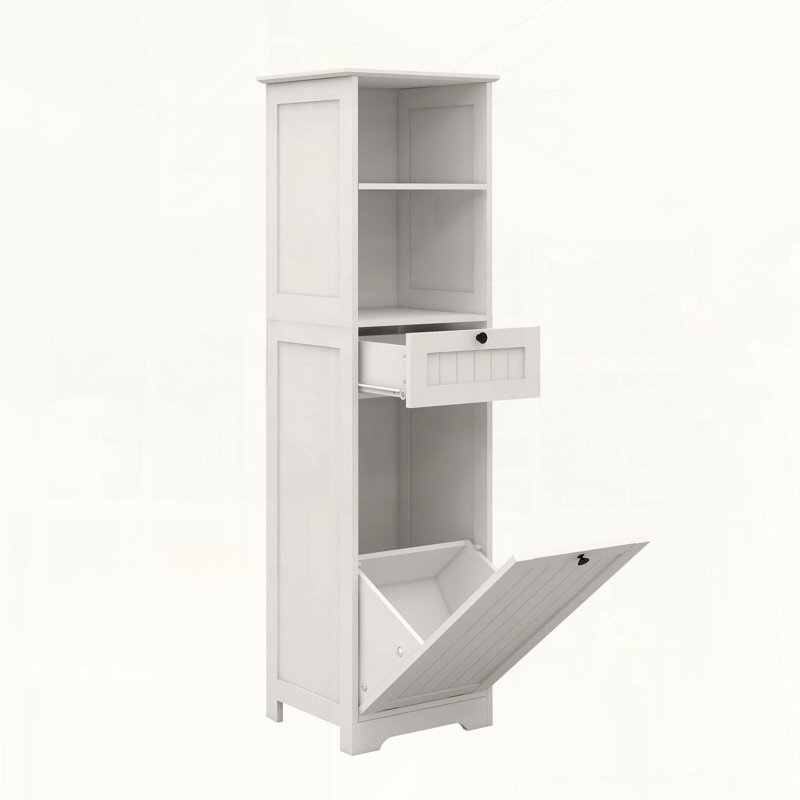 One-Compartment One-Drawer Tilt-Out Laundry Sorter Cabinet