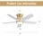 42 Inch Flush Mount Ceiling Fans With Led Light 22W And Remote Control 5 Abs Fan Blades For Bedroom Patio-1245027658-1245027637