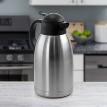 OGGI Catalina 68oz Stainless Steel Thermal Coffee Carafe- Double Walled  Vacuum Container w/Press Button Top, Insulated Coffee Carafe, Thermos  Carafe